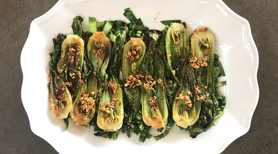 Pak Choi con miso a la parrilla
